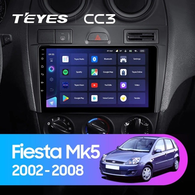 Штатная магнитола Teyes CC3 6/128 Ford Fiesta Mk5 (2002-2008)
