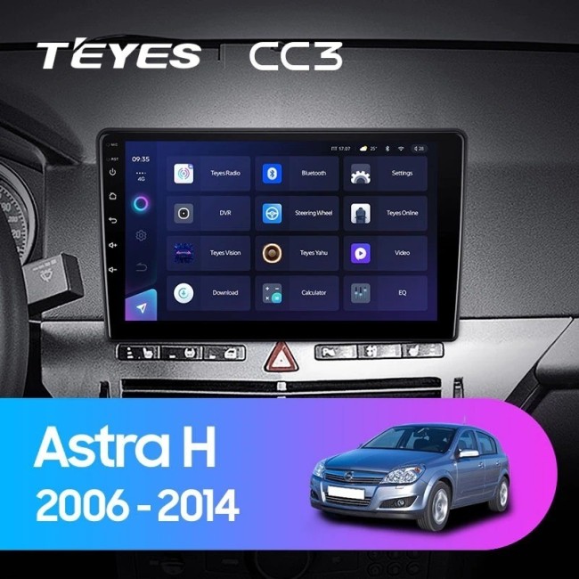 Штатная магнитола Teyes CC3 360 6/128 Opel Astra H (2006-2014) F1