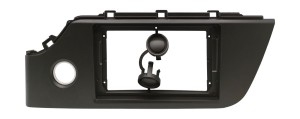 Рамка магнитолы 9.0" (цв.Черный) для KIA Rio, K2 2020+ Левый руль