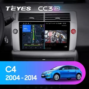 Штатная магнитола Teyes CC3 2K 4/64 Citroen C4 (2004-2014)
