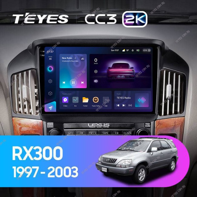 Штатная магнитола Teyes CC3 2K 4/64 Lexus RX300 XU10 (1997-2003) F1