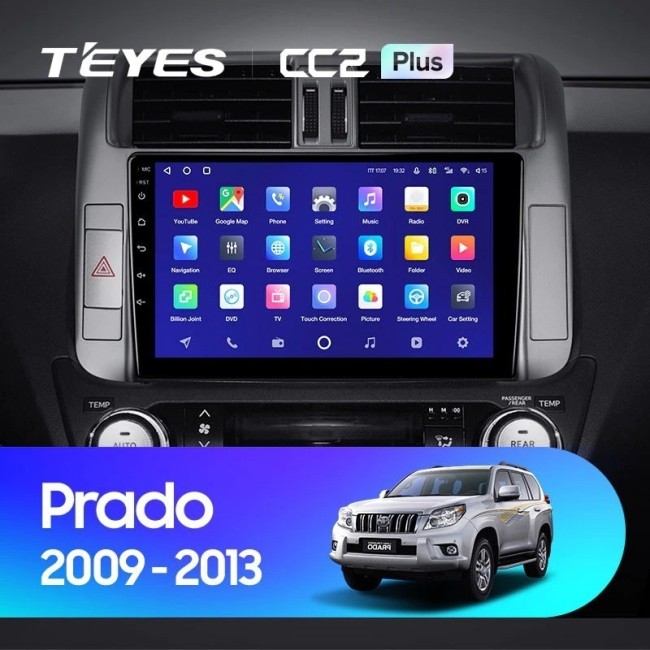 Штатная магнитола Teyes CC2 Plus 4/64 Toyota Land Cruiser Prado 150 (2009-2013) Тип-A