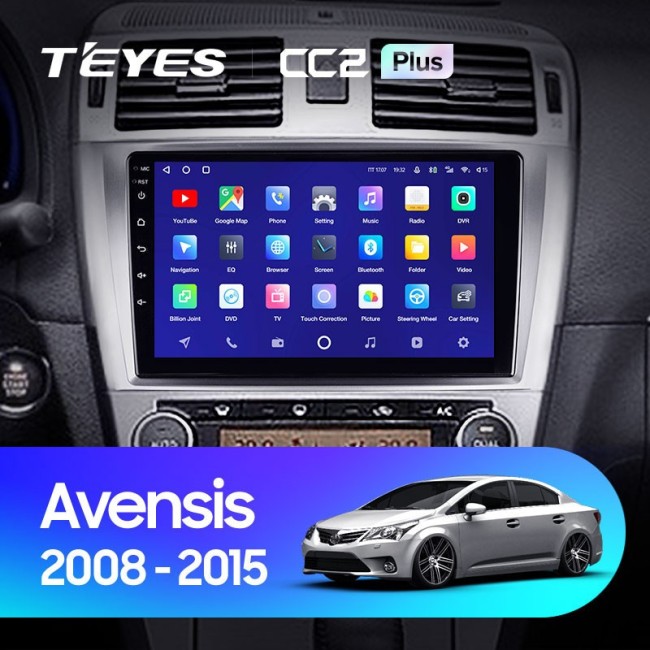 Штатная магнитола Teyes CC2L Plus 1/16 Toyota Avensis 3 (2008-2015)