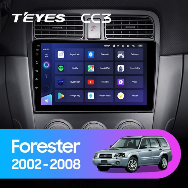 Штатная магнитола Teyes CC3 3/32 Subaru Forester SG (2002-2008)
