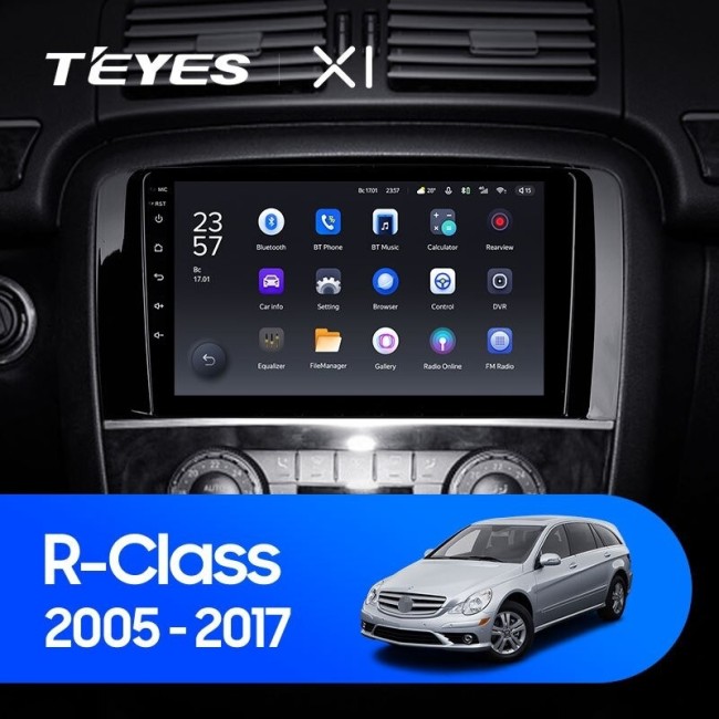 Штатная магнитола Teyes X1 4G 2/32 Mercedes Benz R-Class W251 R280 R300 R320 (2005-2009)