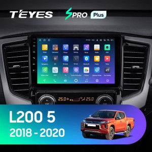 Штатная магнитола Teyes SPRO Plus 6/128 Mitsubishi L200 5 (2018-2020) F2 Левый руль
