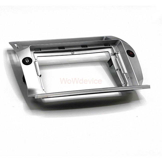 Рамка магнитолы 9.0" (цв.Серебро) для CITROEN C4 2004-2010