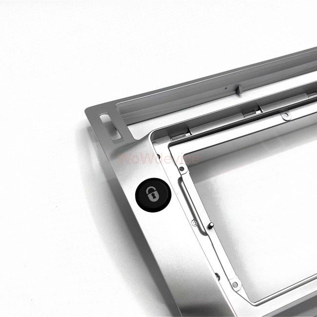 Рамка магнитолы 9.0" (цв.Серебро) для CITROEN C4 2004-2010