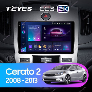 Штатная магнитола Teyes CC3 2K 3/32 Kia Cerato 2 TD (2008-2013) F1