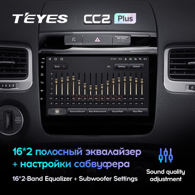 Штатная магнитола Teyes CC2 Plus 6/128 Volkswagen Touareg FL NF (2010-2018) Тип A