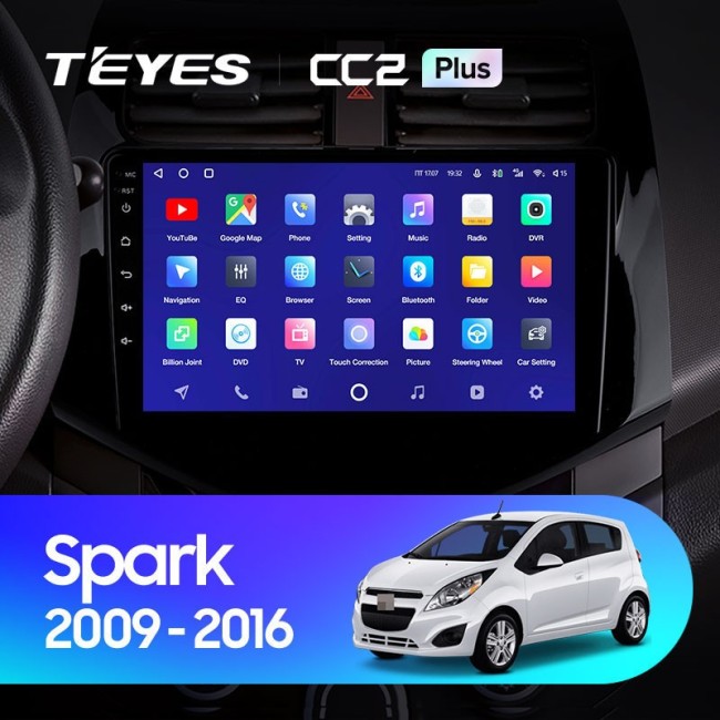 Штатная магнитола Teyes CC2L Plus 2/32 Chevrolet Spark M300 (2009-2016)