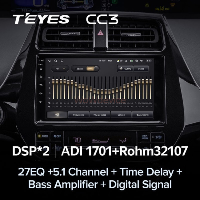Штатная магнитола Teyes CC3 360 6/128 Toyota Prius XW50 (2015-2020)