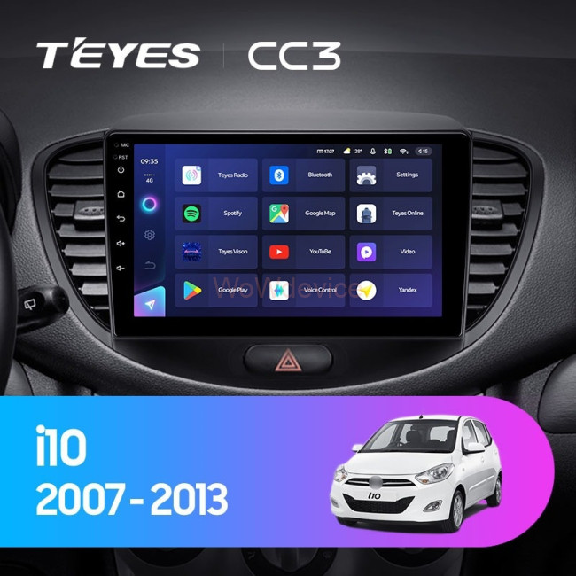 Штатная магнитола Teyes CC3 4/64 Hyundai i10 (2007-2013)