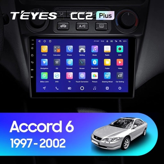 Штатная магнитола Teyes CC2L Plus 1/16 Honda Accord 6 (1997-2002)