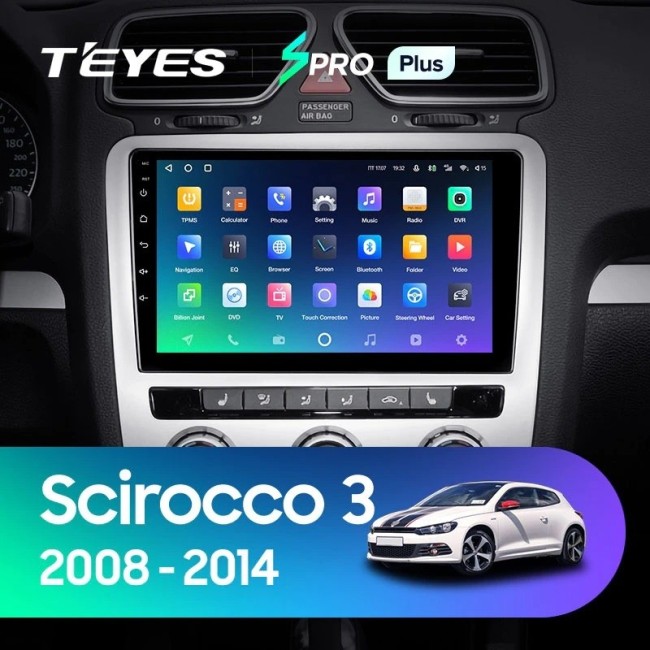 Штатная магнитола Teyes SPRO Plus 3/32 Volkswagen Scirocco 3 (2008-2014) F4 (Серая)