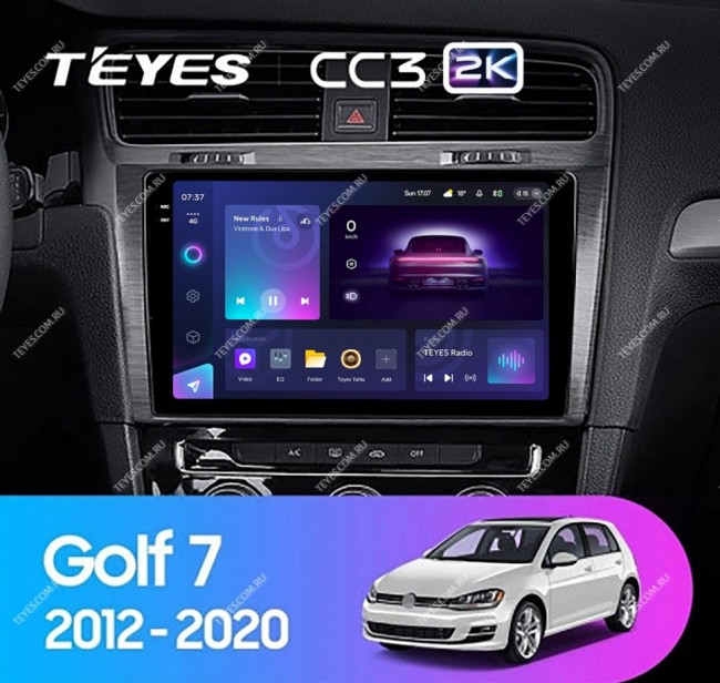 Штатная магнитола Teyes CC3 2K 4/64 Volkswagen Golf 7 (2012-2020) F2 Тип-В