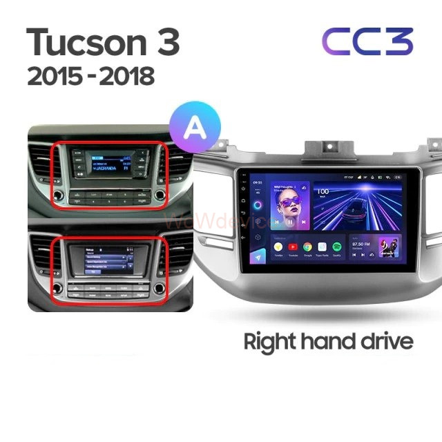 Штатная магнитола Teyes CC3 4/64 Hyundai Tucson 3 (2015-2018) Тип-A Штатная магнитола Teyes CC3 4/64 Hyundai Tucson 3 (2015-2018) Тип-A