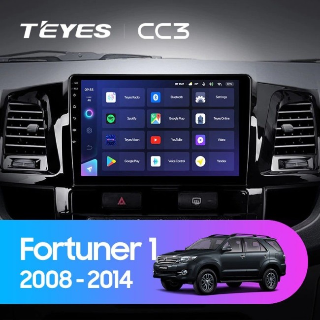 Штатная магнитола Teyes CC3 4/64 Toyota Fortuner (2008-2014) F2