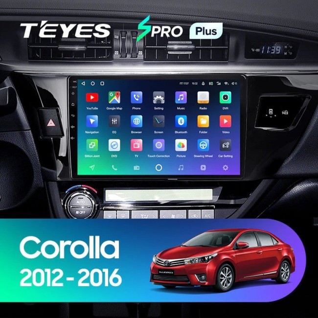 Штатная магнитола Teyes SPRO Plus 4/64 Toyota Corolla (2012-2016) Тип-A