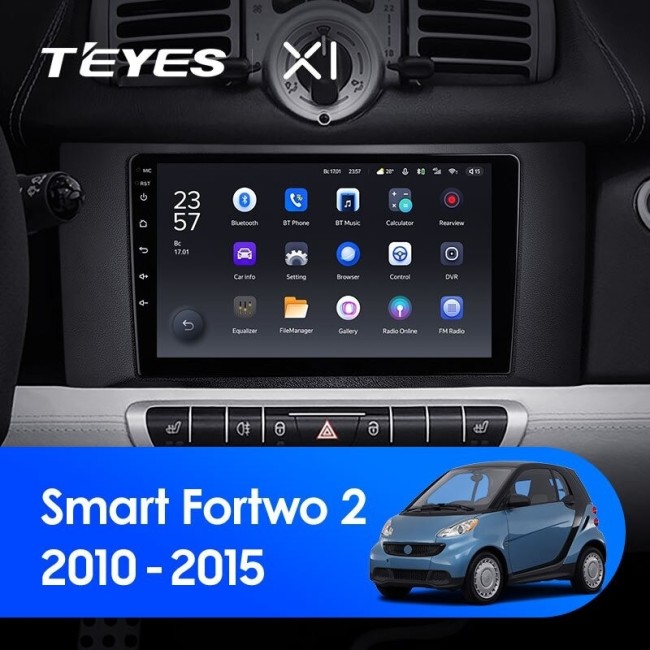 Штатная магнитола Teyes X1 4G 2/32 Mercedes Benz Smart Fortwo 2 (2010-2015)