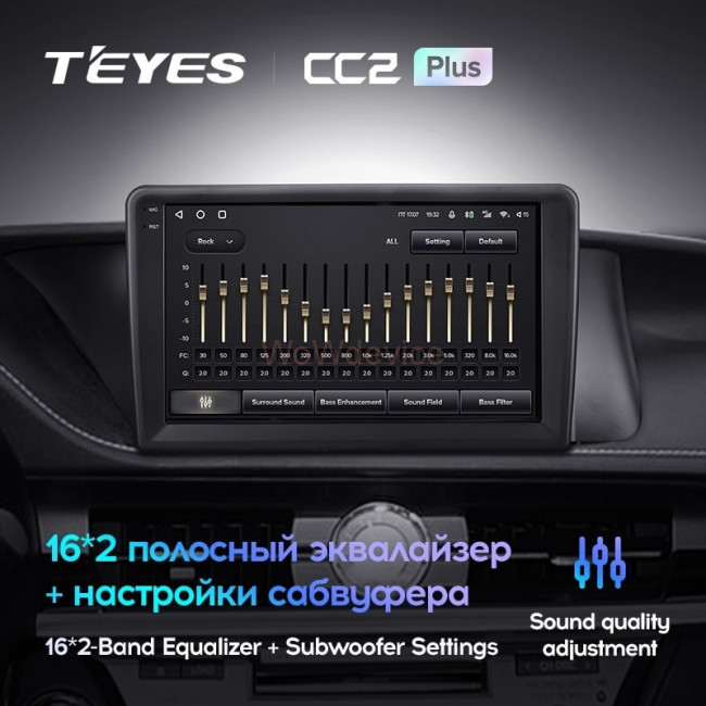 Штатная магнитола Teyes CC2L Plus 1/16 Lexus ES ES200 ES250 ES300h ES350 XV60 VI (2012-2018) Тип-С