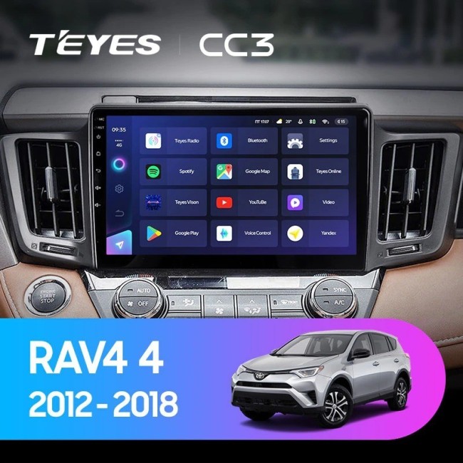 Штатная магнитола Teyes CC3 360 6/128 Toyota RAV4 (2012-2018)