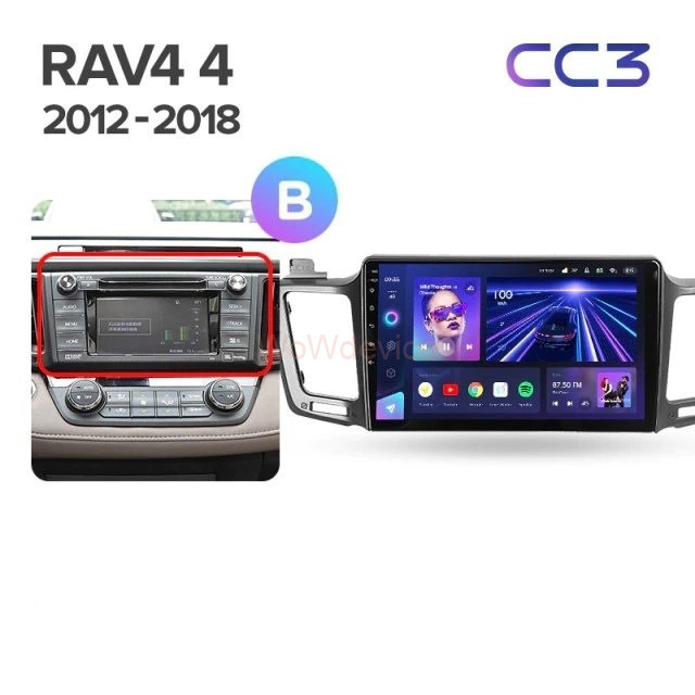 Штатная магнитола Teyes CC3 360 6/128 Toyota RAV4 (2012-2018)