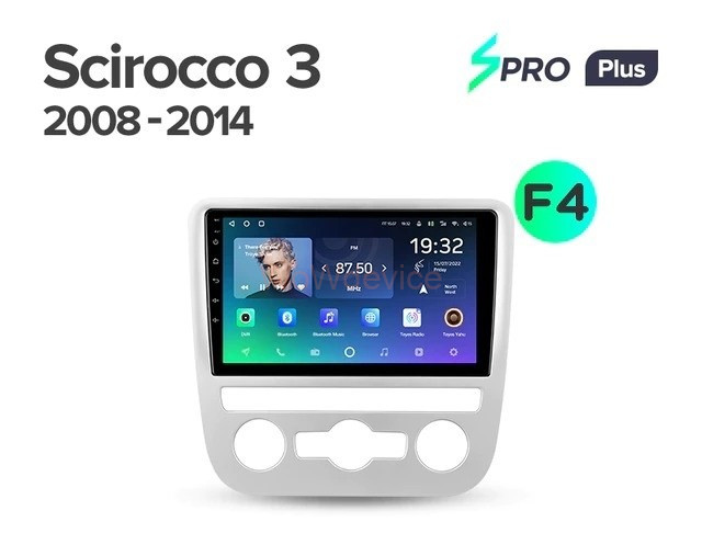 Штатная магнитола Teyes SPRO Plus 4/64 Volkswagen Scirocco 3 (2008-2014) F4 (Серая)