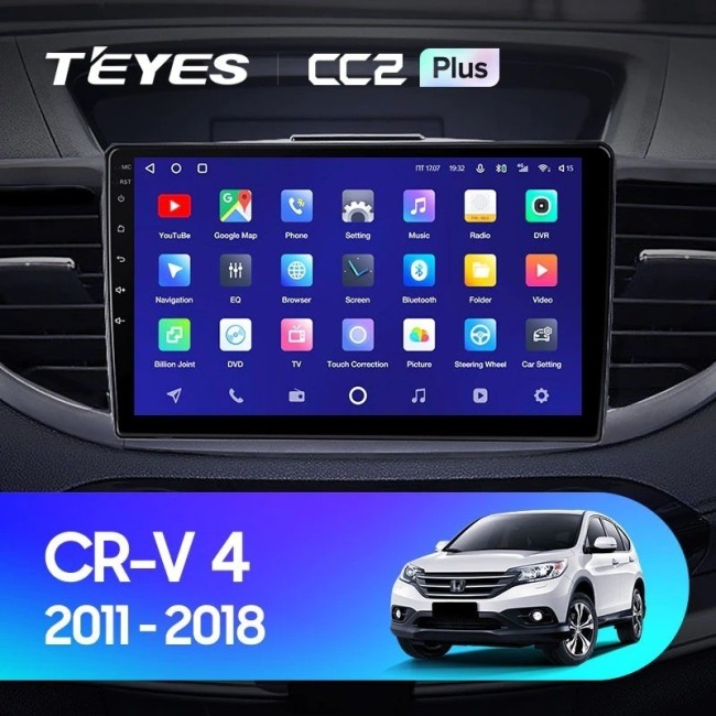 Штатная магнитола Teyes CC2L Plus 1/16 Honda CR-V 4 RM RE (2011-2015) Тип-C