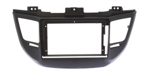 Рамка магнитолы 9.0" (цв.Черный и Серебристый) для HYUNDAI Tucson (TL) 2015-2018 Левый руль