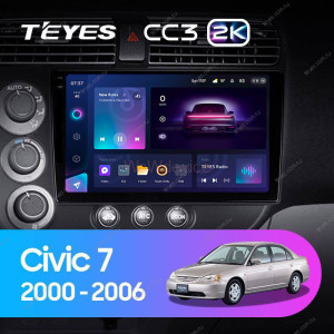 Штатная магнитола Teyes CC3 2K 3/32 Honda Civic 7 (2000-2006)