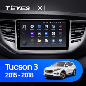 Штатная магнитола Teyes X1 4G 2/32 Hyundai Tucson 3 (2015-2018) Тип-A