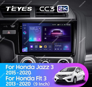 Штатная магнитола Teyes CC3 2K 6/128 Honda Jazz 3 (2015-2020) Тип-В