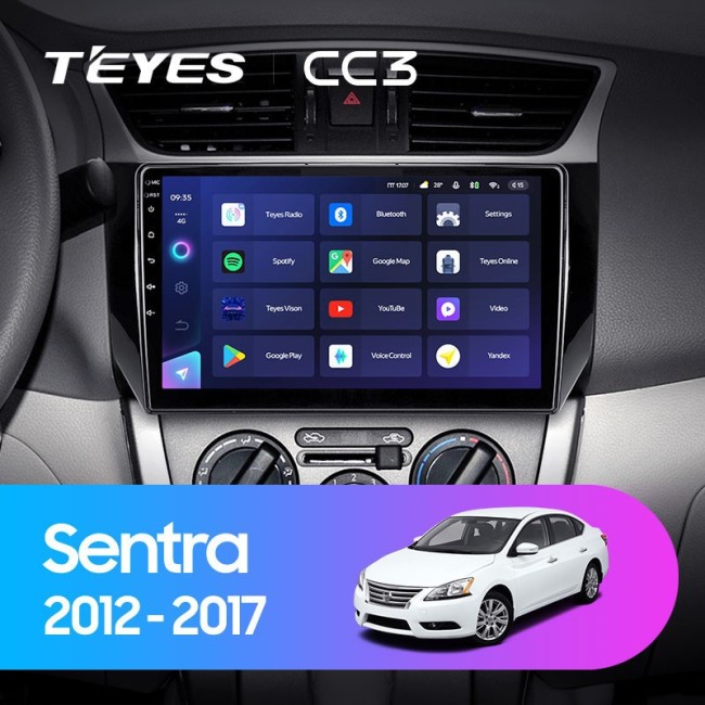 Штатная магнитола Teyes CC3 4/64 Nissan Sentra B17 (2012-2017)