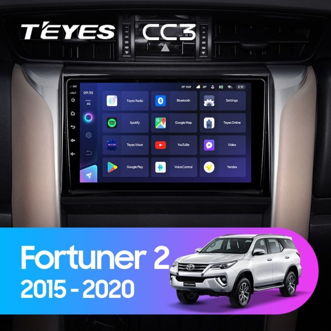 Штатная магнитола Teyes CC3 4/64 Toyota Fortuner 2 (2015-2018)