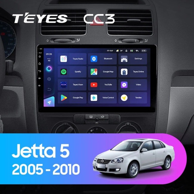 Штатная магнитола Teyes CC3 6/128 Volkswagen Jetta 5 (2005-2010) F1