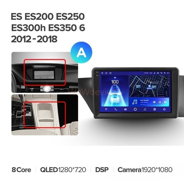 Штатная магнитола Teyes CC2L Plus 2/32 Lexus ES ES200 ES250 ES300h ES350 XV60 VI (2012-2018) Тип-А