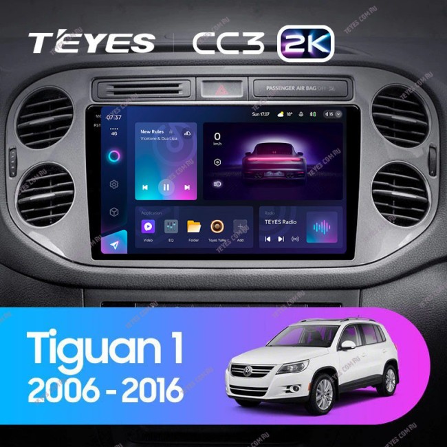 Штатная магнитола Teyes CC3 2K 3/32 Volkswagen Tiguan 1 NF (2006-2017) F1