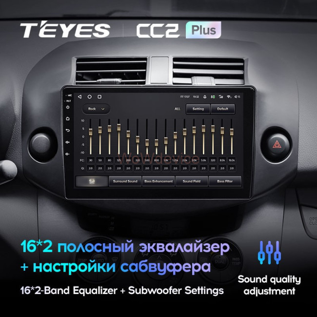 Штатная магнитола Teyes CC2L Plus 2/32 Toyota RAV4 3 XA30 (2005-2013) 10"