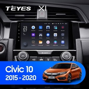 Штатная магнитола Teyes X1 4G 2/32 Honda Civic 10 FC FK (2015-2020)