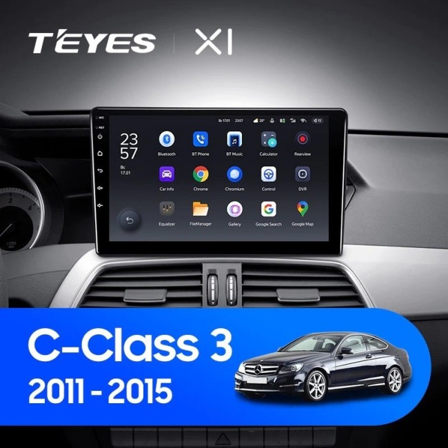 Штатная магнитола Teyes X1 4G 2/32 Mercedes-Benz C-Class W204 C204 S204 (2011-2015)