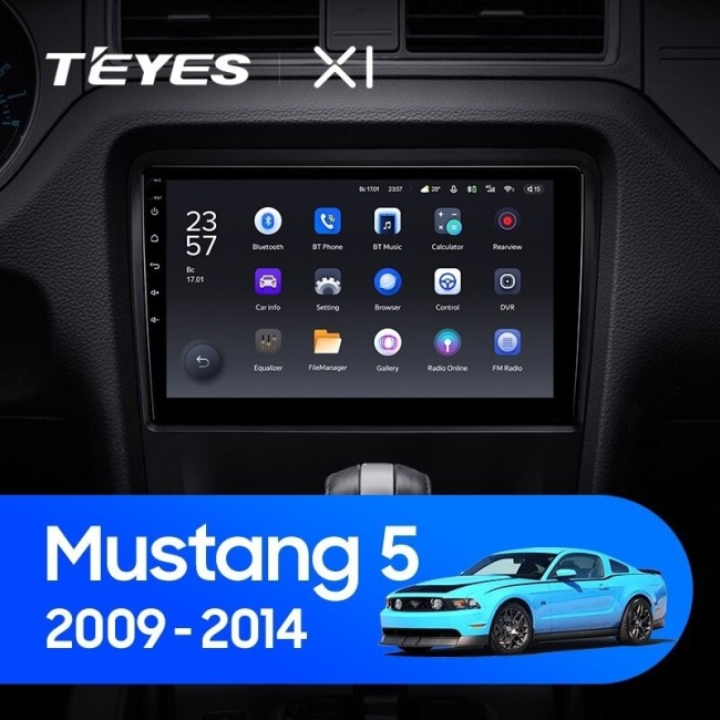 Штатная магнитола Teyes X1 4G 2/32 Ford Mustang 5 S-197 (2009-2014)
