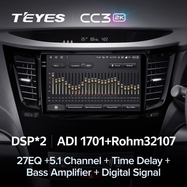 Штатная магнитола Teyes CC3 2K 360 6/128 Subaru Legacy 5 (2009-2014) Правый руль