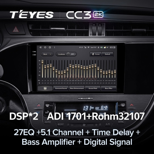 Штатная магнитола Teyes CC3 2K 4/64 Toyota Avalon IV XX40 (2012-2018)