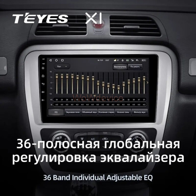 Штатная магнитола Teyes X1 4G 2/32 JAC T6 (2015-2021)