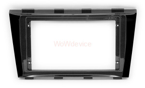 Рамка магнитолы 9.0" (цв.Глянцевый Черный) для GEELY Emgrand EC8 2010-2015