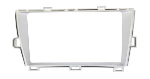 Рамка магнитолы 9.0" (цв.Серебро) для TOYOTA Prius (ZVW30/35) 2009-2016 Левый руль