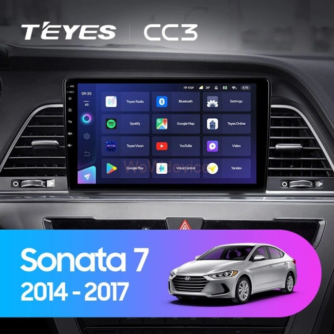Штатная магнитола Teyes CC3L 4/32 Hyundai Sonata 7 LF (2014-2017) Тип-B