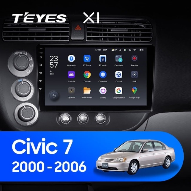Штатная магнитола Teyes X1 4G 2/32 Honda Civic 7 (2000-2006)