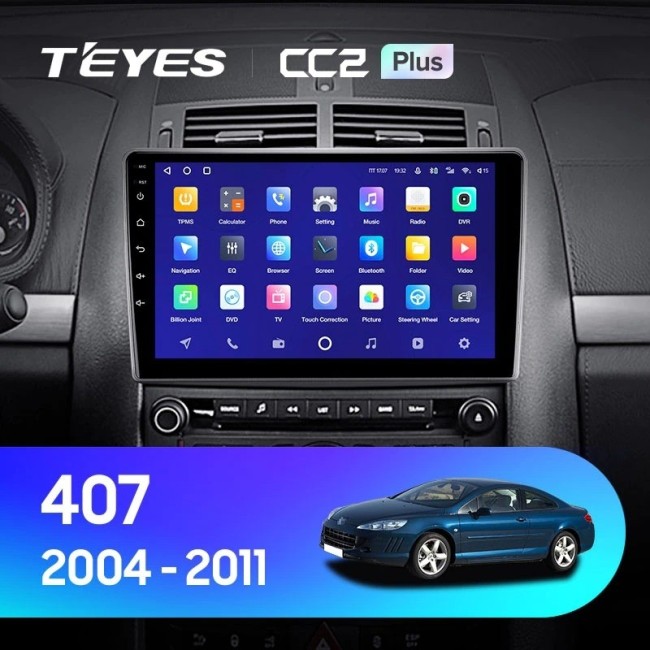 Штатная магнитола Teyes CC2 Plus 3/32 Peugeot 407 (2004-2011) F2